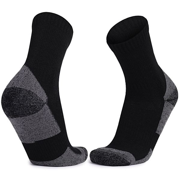 1 Pakki Villavaellussukkia Lämpötilan Säätelyyn Miehille & Naisille black 1pcs
