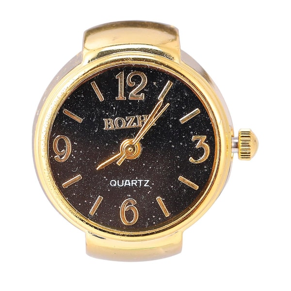 1 st Retro ringformad watch Mode Utsökt watch Digital watch för man kvinnor (gyllene Black 2.7x2.7cm