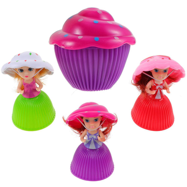 3 Pcs Mini Paper Cups Small Cupcake Plaything Cupcake Princess Doll Kids Cupcake Doll Children Cupcake Toy Cupcake Doll3pcs