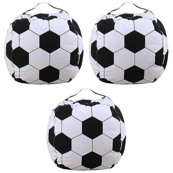 3 stk Kreative Fyldte Dyr Opbevaringsbønnepose Stol Fodbold Mønster Opbevaringspose 3stk43X43CM 3pcs 43X43CM