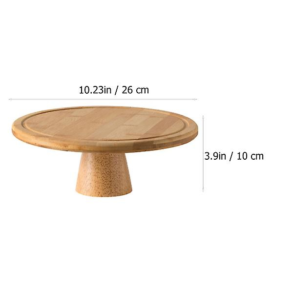 1 stk Tre Design Dessert Oppbevaringsbrett Kake Oppbevaringsholder Kake Visningsbrett Tre 26x26m Wood 26x26m