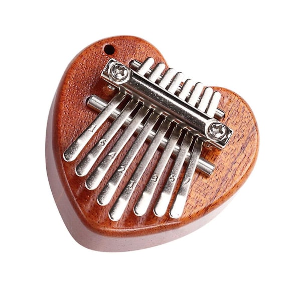 Marimba Instrument 8 Taster Kalimba Mini Kalimba Vedhæng Tommelfinger Piano Træ Finger PianoB Brown 6.5X6.5CM