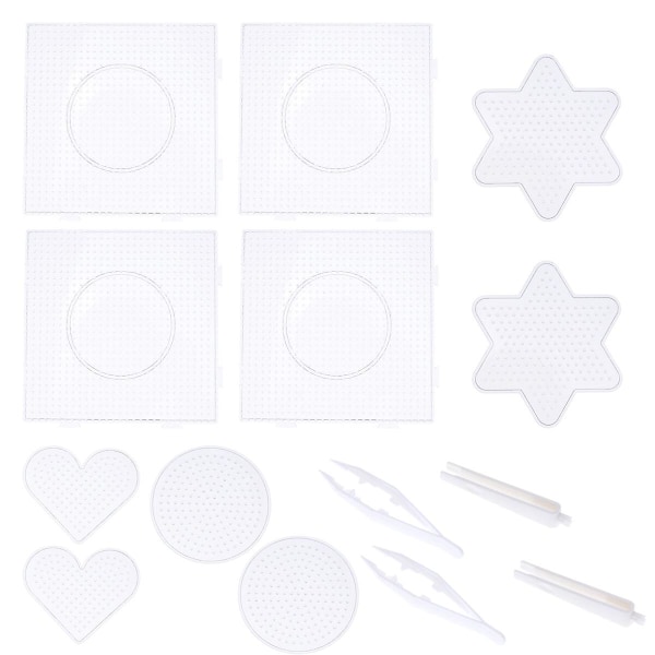 14 st Pärlor för barn, smältbara pärlor, pärlplattor, Perler-plattor, järnpärlor, hantverk M