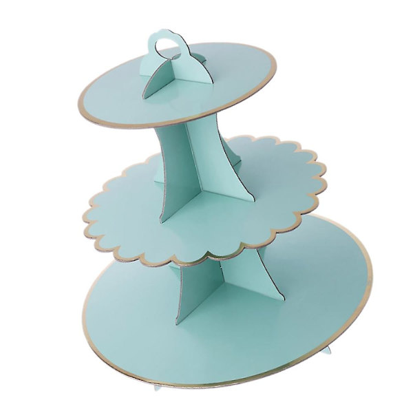 3-tasoinen kakkuteline cupcake-kartonki, lasten syntymäpäivä- ja hääjuhlat, vihreä
