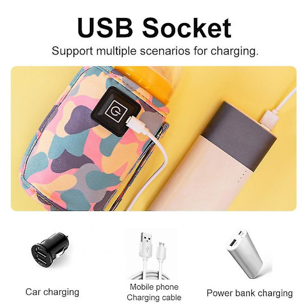 USB Maito Vedenlämmitin Matkarattaat Eristetty Laukku Vauvan Tutipullon Lämmitin Turvalliset Lastentarvikkeet Ulkokäyttöön Talvella