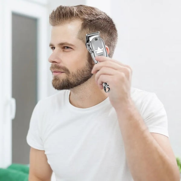 Hårklippar för Män Professionell + Hår & Skäggtrimmer Set, Mäns Grooming Kit, Barberklippar Hårsnitt Set, Rakset Elektrisk
