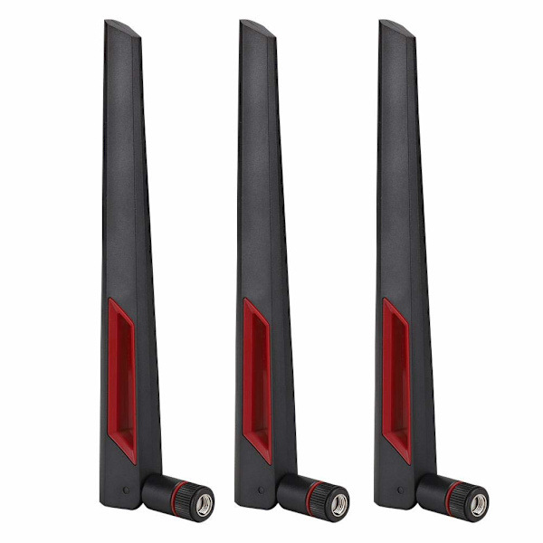 3 stk. Dual Band Router Antenne Router Adapter Antenne Høj Forøgelse Omnidirektionel Netværkskort Antenne Fit