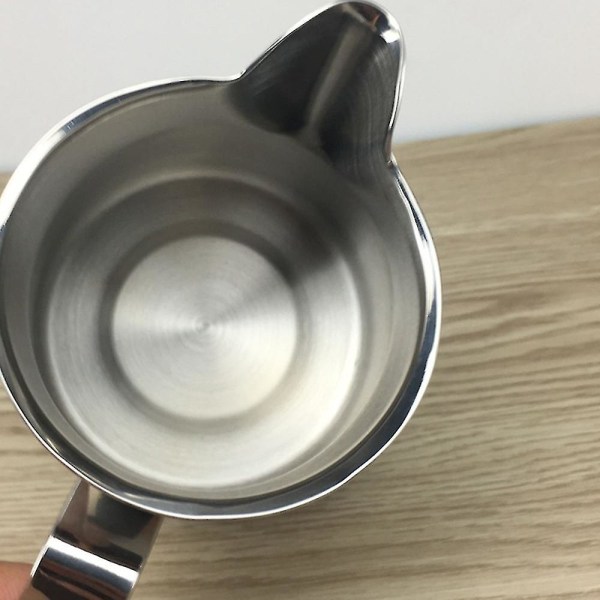 Melkekanne i rustfritt stål, melke-/kaffekremkanna melkeskummer, 550 ml