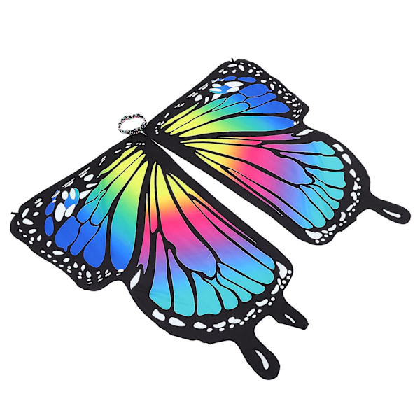 Flickakläder Barn Unik Kappa Kappa Kappe Mjuk Sjal Kostym Cosplay Kappa Ving Sjal Färgglad13 Colorful 136X116CM