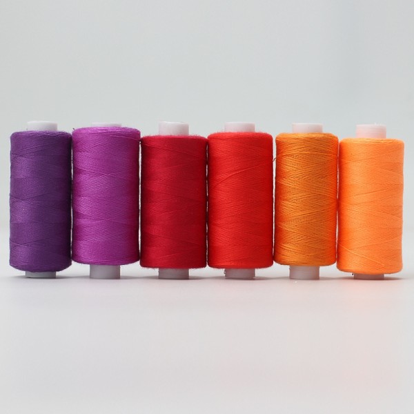 5-pack Connecting Threads Bomullsgarnsset  Spolar (Set om 6) Sytråd i Polyester, Sortiment Spole för Sömnad, Handsömnad