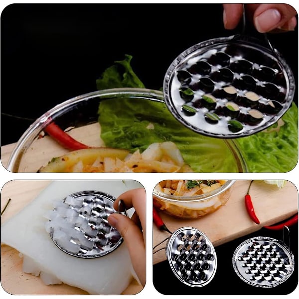 Jelly Steel Jelly -kaavin, Jelly -kaavintyökalut, papujellykaapimet, kaavin ruostumattomasta teräksestä (1 kpl, hopea)