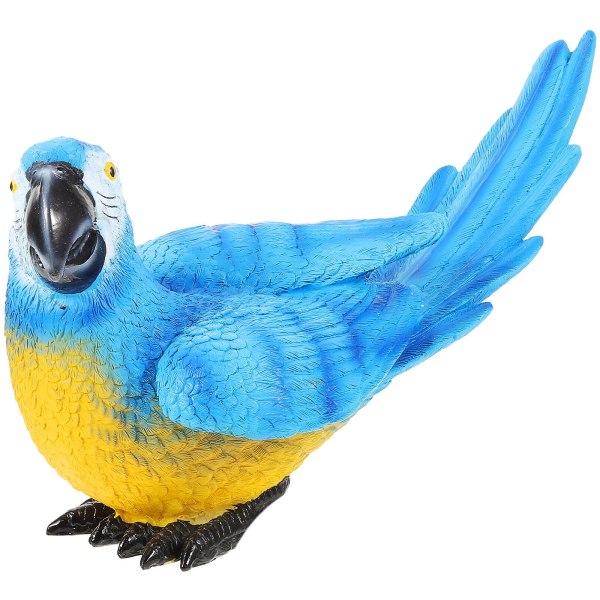 Naturtrogen simulering Papegojträdgård Dekorativ konstgjord papegojamodell Färgglad harts Papegojahantverk 21,5 x 13 cm 21.5X13CM