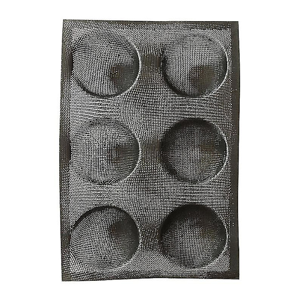 Glasfiber Silikon 6 Runde Brødform Forskellige Hamburger Cookie Puff Porøs Form Kage Tart Pan Nej