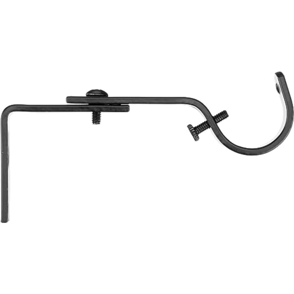 2-pack, Svart, Justerbar Gardinstångs Väggfäste