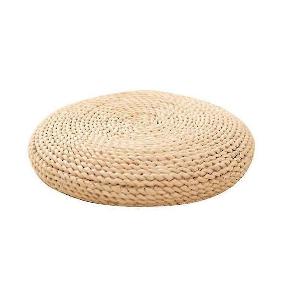 RYI)Rund Naturlig Puff Vevd Pute Fyll Silke Floss Pute Myk Yoga Stol Matte Vinduspute (b)