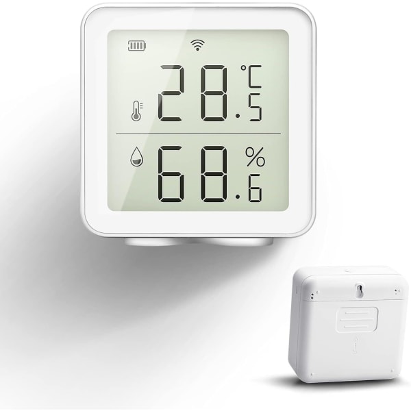 Smart Wifi termometer Hygrometer kompatibel med digital temperatursensor Temperatur- og fugtighedsmåler Dage Historisk rekord
