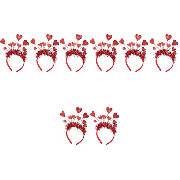 8 stk. Valentinsdag Hårbånd Elskende Hjerte Pailletter Hårbøjler Piger Hår Dekorationer 8 stk 24x11cm 8 pcs 24x11cm