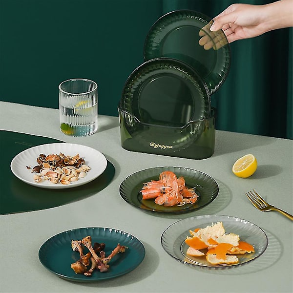 Kreativt hushållsbenplåtset, rund snackskiva, plastfruktbenplåt, tårtplåt, bordsplatta