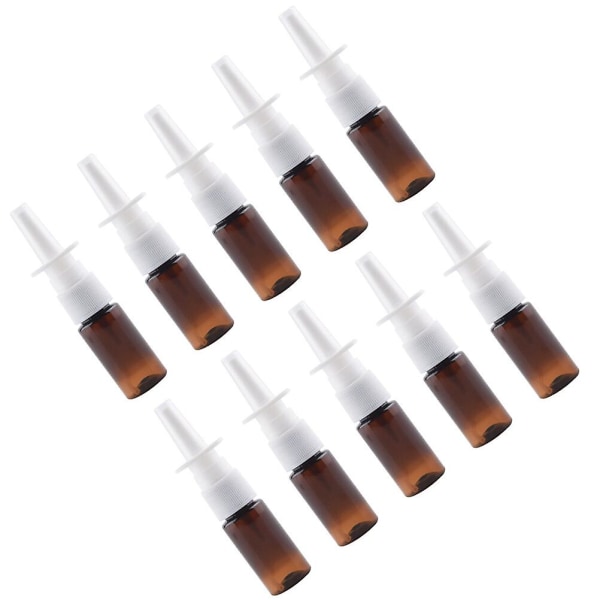 10 st påfyllningsbar sprayflaska parfym sprayflaska vätskeförvaringsbehållare Brun9,9X2,3X2,3CM Brown 9.9X2.3X2.3CM