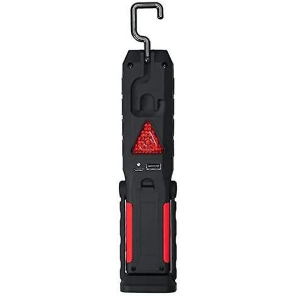 LED arbeidslys Ultrasterkt USB-oppladbart COB inspeksjonslys Lampe med 180 graders roterende magnetisk base for camping, nattfiske, DIY, Fa