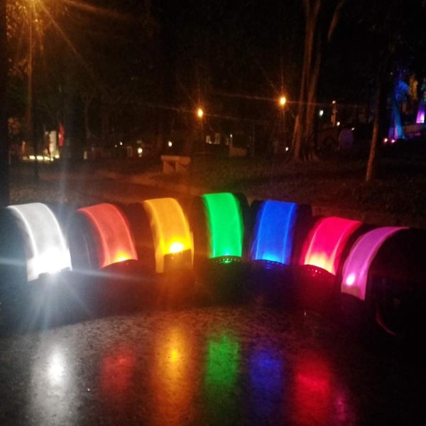 7 st LED-ljus upp band Slap armband natt säkerhet handledsband för löpning ridning promenader konsert fest camping utomhussporter med 8 extra knappbatterier