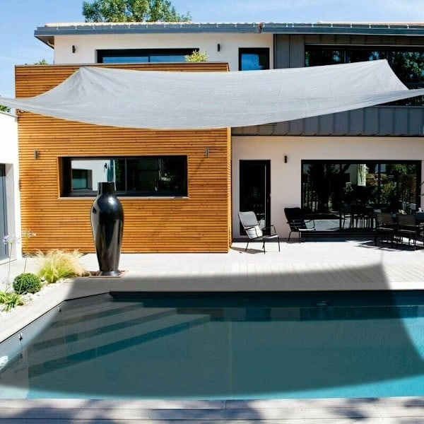 PE-skyddspresenning, vattentät presenning 3x6m 280g/m², vattentät och rivtålig presenning med öljetter, för trädgårdsmöbler, trä, pool