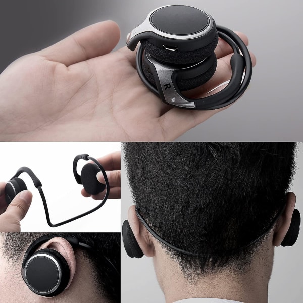 Pienet Bluetooth kuulokkeet pään ympärille - Langattomat urheilukuulokkeet, joissa on sisäänrakennettu mikrofoni ja kristallinkirkas ääni, taitettava ja kannettava