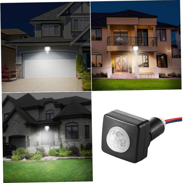 Ljusbrytare Infraröd Pir-brytare Infraröd Sensor Människokropp Infraröd Sensor Ultratunn Brytarsensor (2 st, Svart)