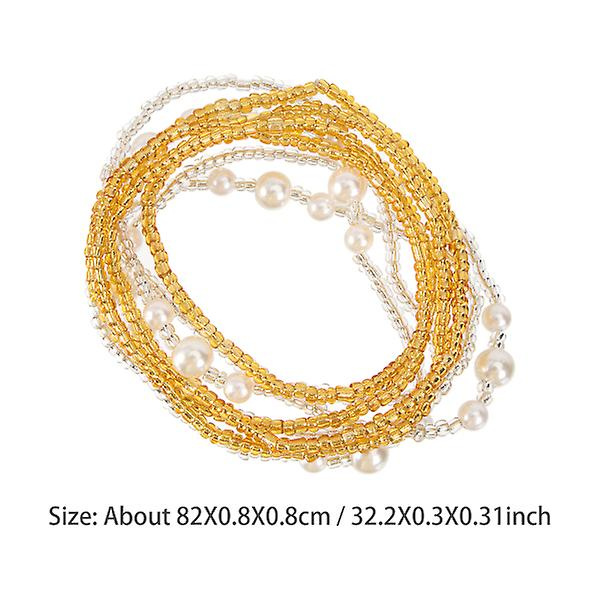2 Set Midje Kedjor Mode Midja Kropp Kedja Kropp Dekoration (Guld, Silver)Silver82x0.8cm Silver 82x0.8cm