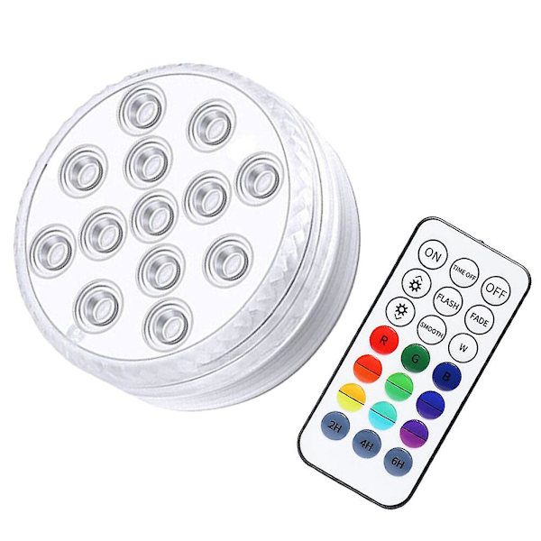 1 Sæt Praktisk Vase Lampe LED Lampe Trådløs Badekarlys Dykkerlys (hvid)Hvid7X7CM White 7X7CM