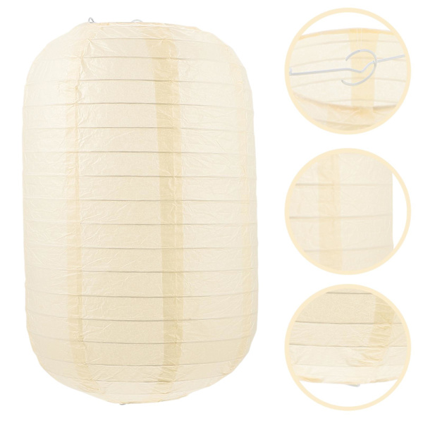 2 stk Japanske Foldbare Lanterner Enkle Design Lanterner For Hjem Restaurant Dekor Beige 19X19X29CM Beige 19X19X29CM