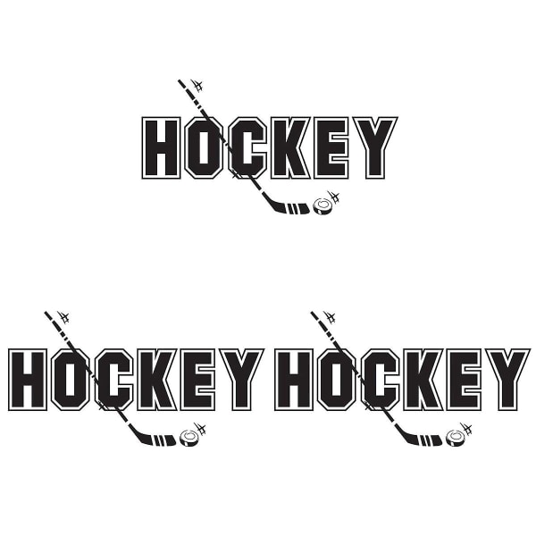 3 Pcs  Hockey Wall Sticker Decorative Pvc Removable Sports Game Kids Bedroom Wall Decal Wallpaper3 pcs60x31cm