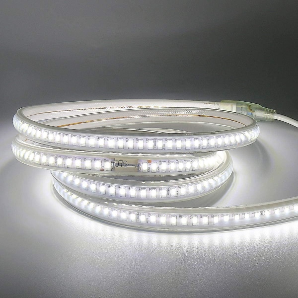 LED Bånd, LED Strip, LED Pandebånd, LED Strip Lys 220v AC 2835 IP68 Vandafvisende 144LEDs/m 900lm, LED Strip Lys Pandebåndslys (Kold Hvid, 8m)