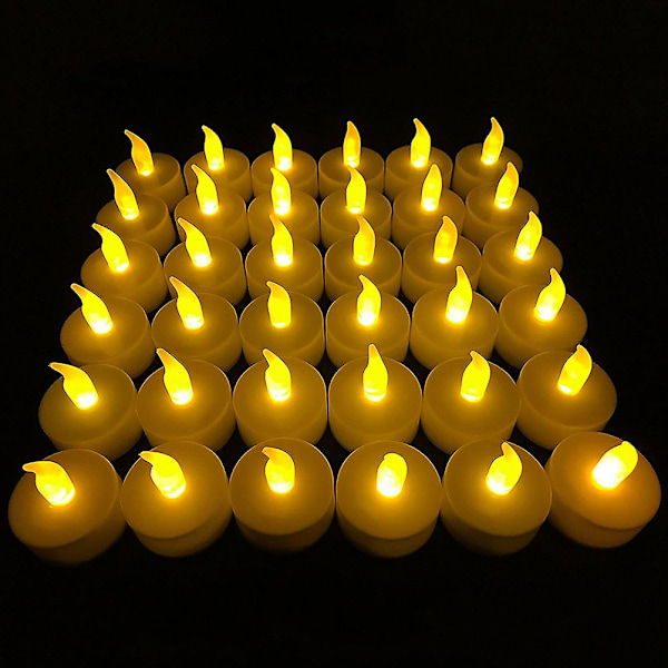 36 kpl LED-teetulivalot LED-teetulikynttilät Elektroninen kynttilälamppu Liekitön LED-valo Kynttilä Kynttilä