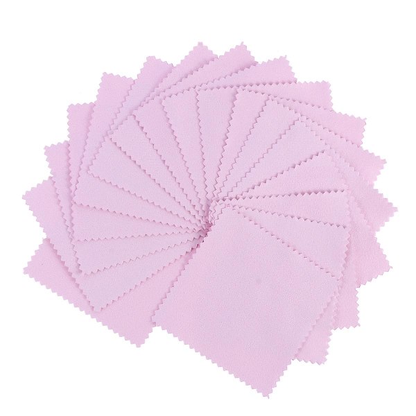 100 kpl Näyttöjen Puhdistusliinoja Valkoisen Kullan Kiillotusliina Korujen Puhdistusliina Korujen Vaatteiden Kiillotus Pink 8X8cm