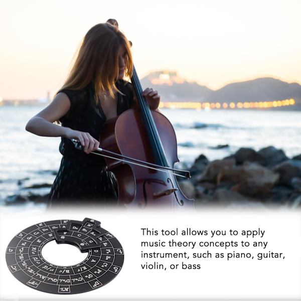 Aluminiumlegering Melodisk Ackordverktyg Cirkel av Kvinter Hjul Musikteori Utbildningstillbehör för Personalinlärning