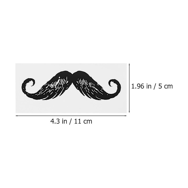 50 stk Hårstyling Tilbehør Mustasje Klistremerker Nesebørstefjerning Klistremerker Ansikts Skjegg KlistremerkerB Black 11X5CM
