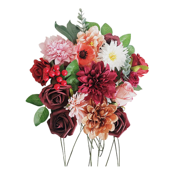 Kunstig DIY Fødselsdagsgaveæske til Blomsterarrangementer Dekoration Blomster