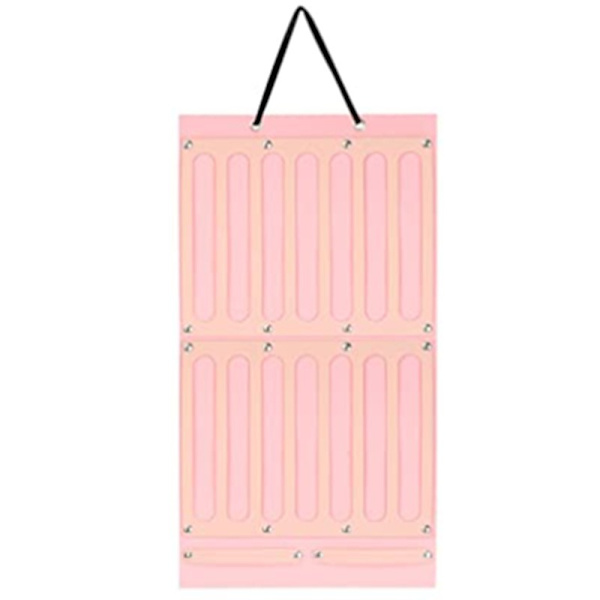 Hårbågsorganisatör (rosa) Babybåge och pannbandsdisplay, flickrummets organisatör för huvudbonader, hängande förvaringsväska