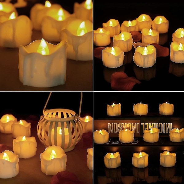 24 stk. LED Telys, Elektriske Lys, Langvarig Telys
