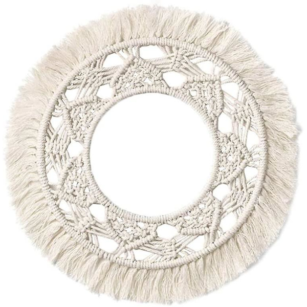 Rund Makramé Boho Väggdekor Handvävd Väggbonad Dekorationer För Hem Vardagsrum Sovrum Barnrum (stil 1), Stil 2, 34cm