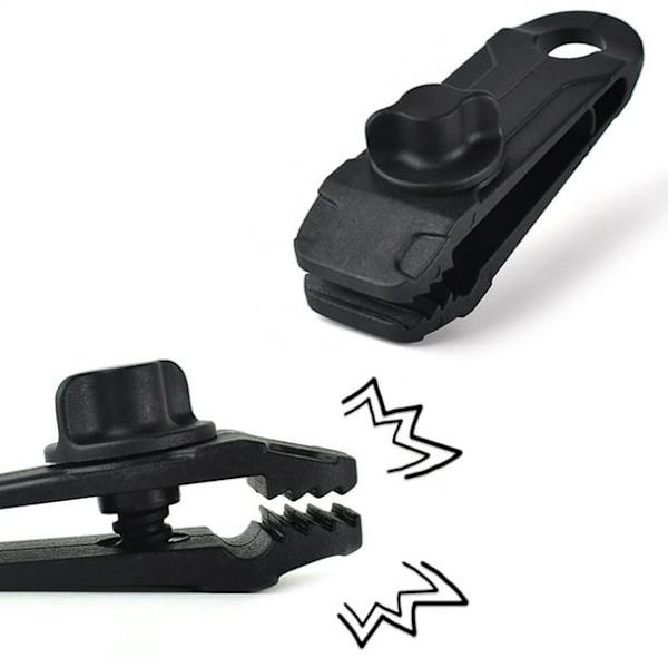 Tältklämma Snap Clamp Tarp, Hög Styrka Hållbar Plast för Campingtält 10st