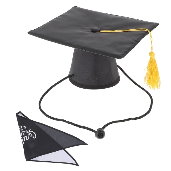 Sort Graduationhætte Syning Hundekostume Doktorhat Hundekappe Kappe GraduationBlack16x16.5cm Black 16x16.5cm