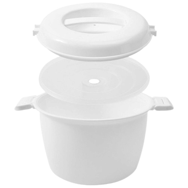 Mikrobølgeovn Riskoge Gryde Risbeholder Madbeholder Ovn Riskoge Til Hjemmet Hvid 23X15X15.5CM White 23X15X15.5CM