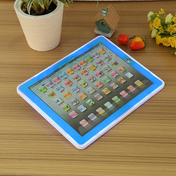 Baby Børn Småbørn Lær Engelsk Maskine Tablet Tidlig Pædagogisk Studie Legetøj (Blå)