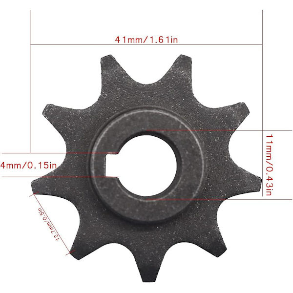 Kugghjul, cykelkedjedrev Universal Pinion Kugghjul Cykelkedjehjul Motor Ersättningskedjehjul Elektrisk Skoter Motor Kedjehjul