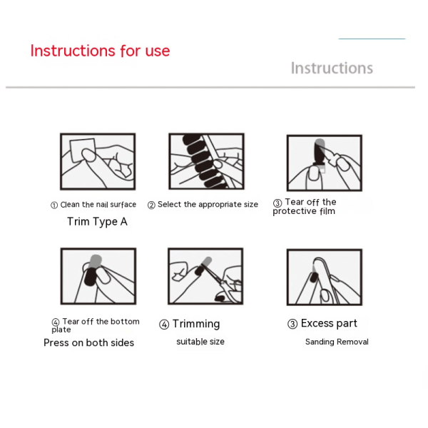 Transparenta Vita Blommiga Nageldekaler för Kvinnor och Flickor - Nagelkonstdesign och Dekoration - Självhäftande A37 CS037