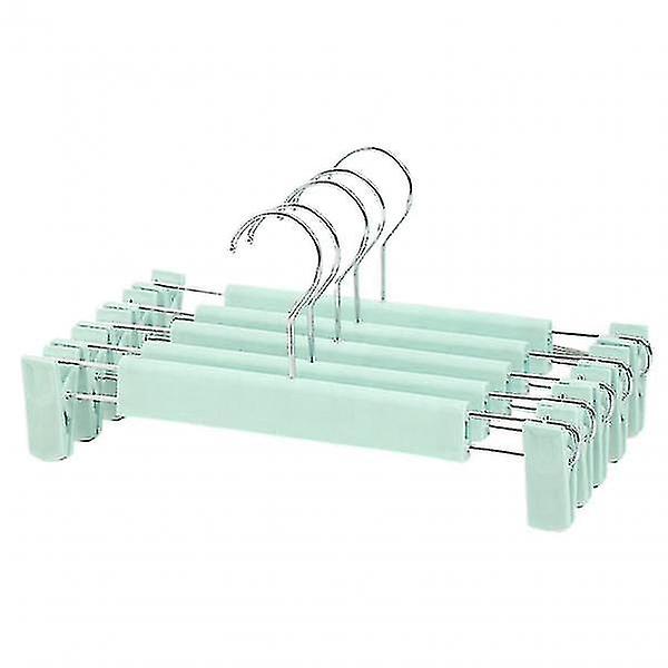 5pcs/set Coat Hanger Practical Plastic Convenient Use Clothes Hanger (light Green)