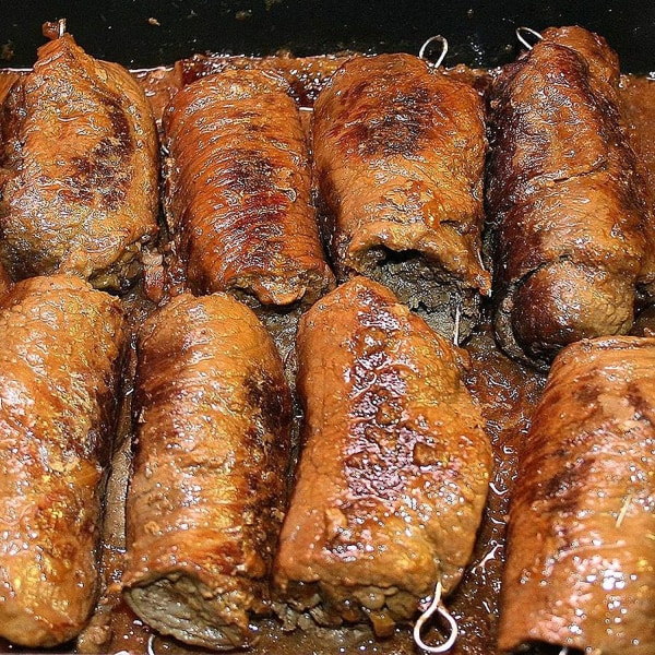25 stk. Roulade-nåler i rustfritt stål - 15 cm lange kjøttspyd - Høy kvalitet spyd i et sett (025 stk - nål)