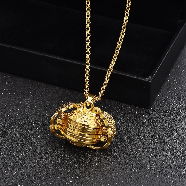 Förstoringsbar 4 Foto-Halsband med Guldkula Änglavingar Hänge (1 Styck, Guld)
